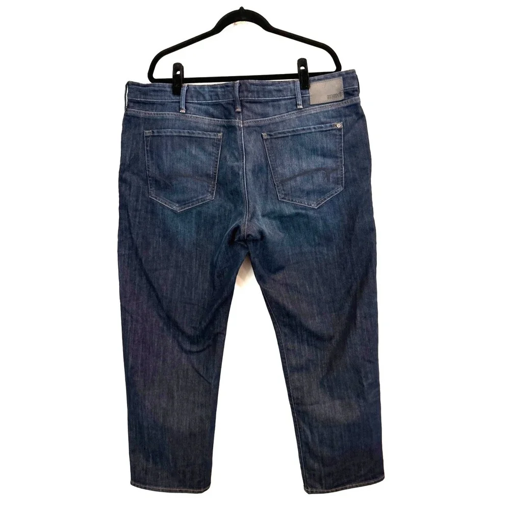 Mavi Jeans Matt Relaxed Straight Leg Jeans Mens 42x30 Dark Wash Stretch Denim